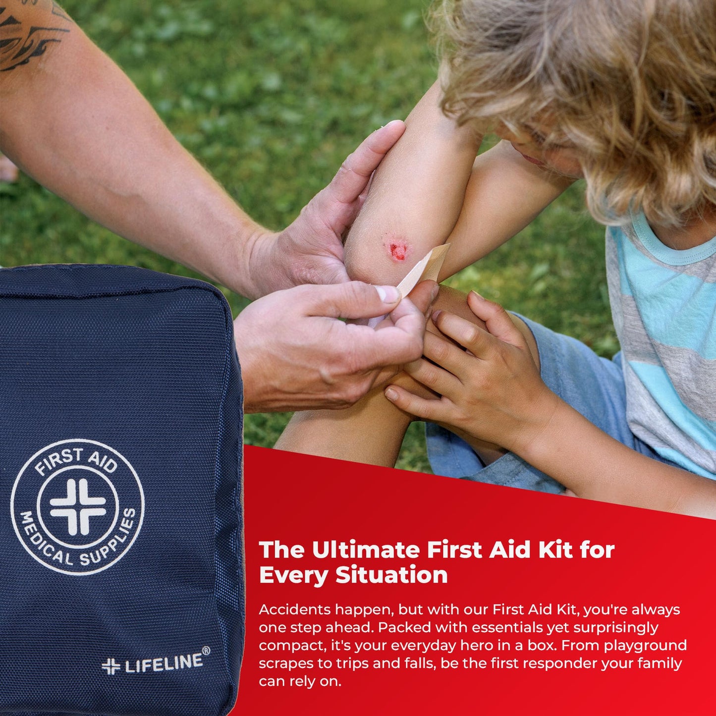First My Family 4-Person Emergency Survival Backpack for Natural Disasters