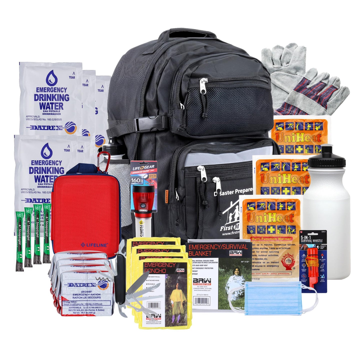 First My Family 4-Person Premium 72-Hour Disaster Preparedness Kit