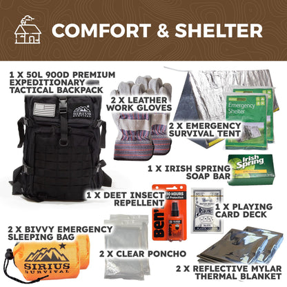 Sirius Survival Ultimate Emergency Bug Out Backpack – Tan Edition