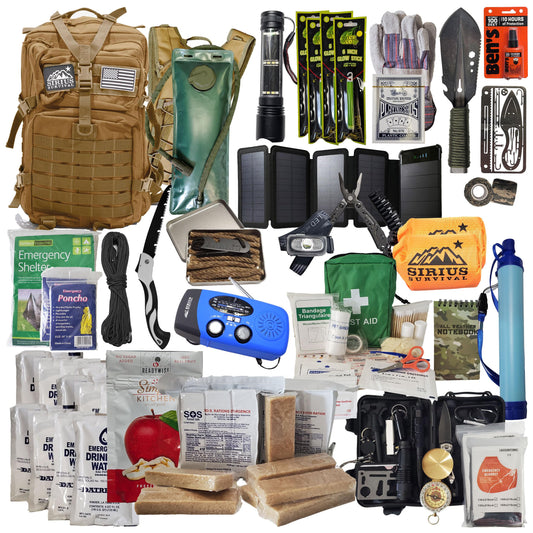 Sirius Survival Ultimate Emergency Bug Out Backpack – Tan Edition
