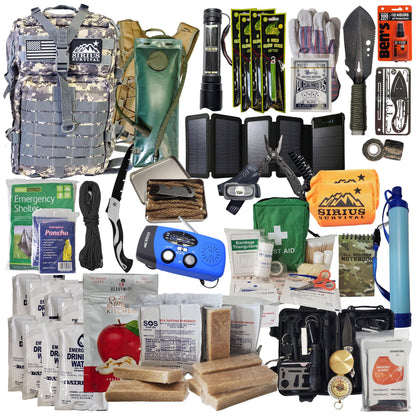 Sirius Survival Premium Pre-Packed 72-Hour Bug Out Bag – Digital Camo
