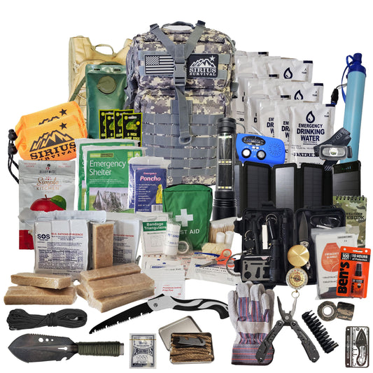 Sirius Survival Premium Pre-Packed 72-Hour Bug Out Bag – Digital Camo